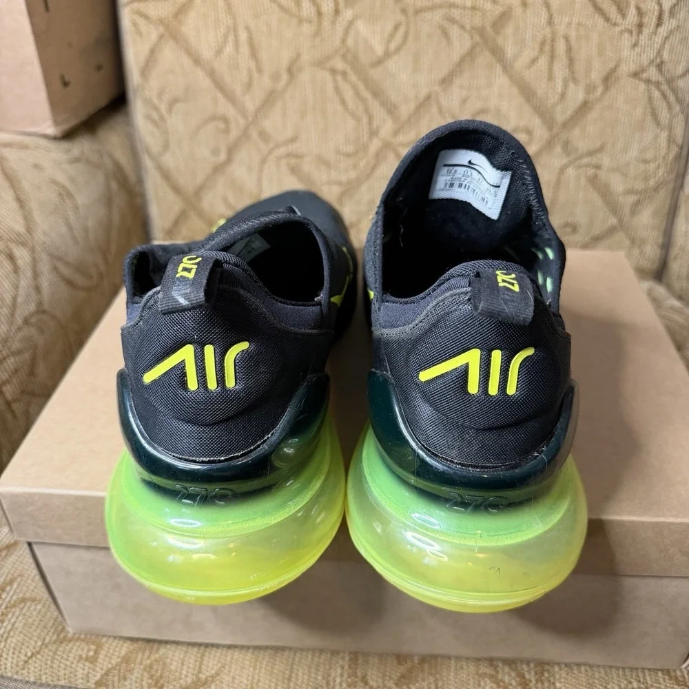 Nike Air Max 270 Anthracite Volt Black Neon Green AH8050-017 Mens 12.5 - Picture 6 of 9